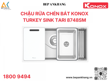Chậu rửa chén bát 1 hố phong cách Nhật bề mặt mịn Tari 8748SM